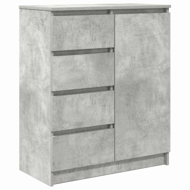 vidaXL Συρταριέρα με Συρτάρια Γκρι Σκυρ. 71x35x84cm από Επεξ. Ξύλο 1 τεμ.