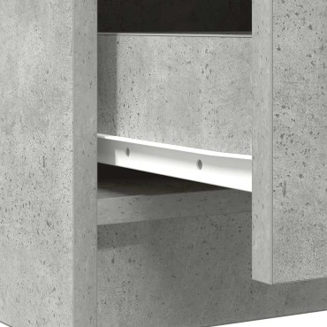 vidaXL Συρταριέρα με Συρτάρια Γκρι Σκυρ. 71x35x84cm από Επεξ. Ξύλο 1 τεμ.