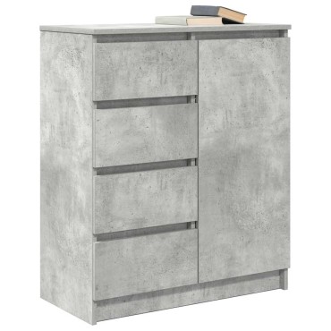 vidaXL Συρταριέρα με Συρτάρια Γκρι Σκυρ. 71x35x84cm από Επεξ. Ξύλο 1 τεμ.