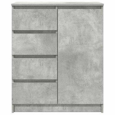 vidaXL Συρταριέρα με Συρτάρια Γκρι Σκυρ. 71x35x84cm από Επεξ. Ξύλο 1 τεμ.