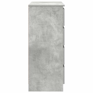 vidaXL Συρταριέρα με Συρτάρια Γκρι Σκυρ. 71x35x84cm από Επεξ. Ξύλο 1 τεμ.