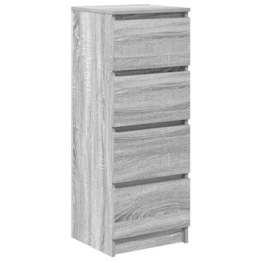 vidaXL Ντουλάπι Γκρι Sonoma 37,5x35x99cm από Επεξεργασμένο Ξύλο 1 τεμ.