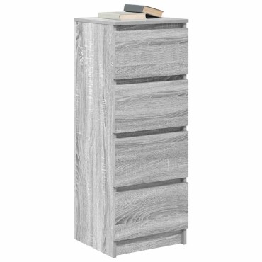 vidaXL Ντουλάπι Γκρι Sonoma 37,5x35x99cm από Επεξεργασμένο Ξύλο 1 τεμ.