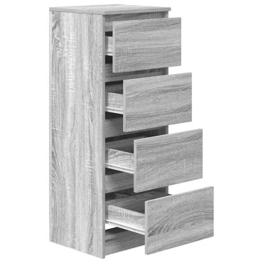 vidaXL Ντουλάπι Γκρι Sonoma 37,5x35x99cm από Επεξεργασμένο Ξύλο 1 τεμ.