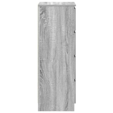 vidaXL Ντουλάπι Γκρι Sonoma 37,5x35x99cm από Επεξεργασμένο Ξύλο 1 τεμ.
