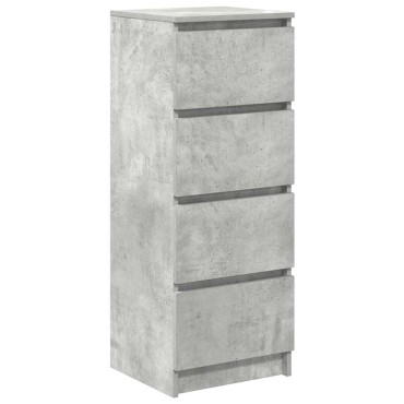 vidaXL Ντουλάπι Γκρι Σκυροδέματος 37,5x35x99cm Επεξεργασμένο Ξύλο 1 τεμ.