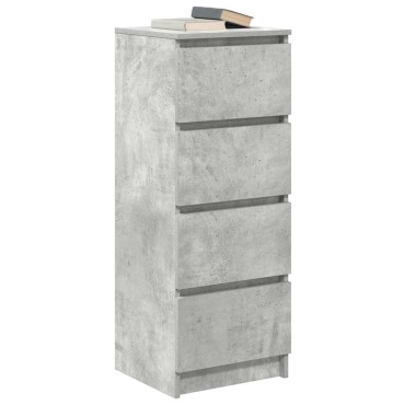 vidaXL Ντουλάπι Γκρι Σκυροδέματος 37,5x35x99cm Επεξεργασμένο Ξύλο 1 τεμ.