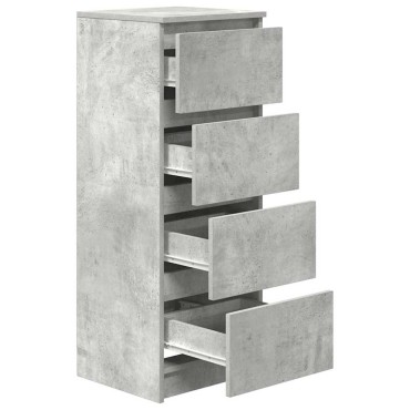 vidaXL Ντουλάπι Γκρι Σκυροδέματος 37,5x35x99cm Επεξεργασμένο Ξύλο 1 τεμ.