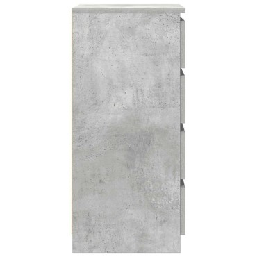 vidaXL Συρταριέρα με Συρτάρια Γκρι Σκυρ. 37,5x35x99cm από Επεξ. Ξύλο 1 τεμ.