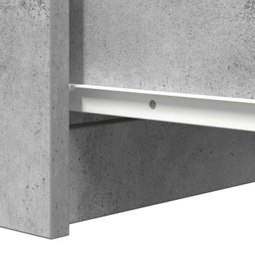 vidaXL Συρταριέρα με Συρτάρια Γκρι Σκυρ. 37,5x35x99cm από Επεξ. Ξύλο 1 τεμ.