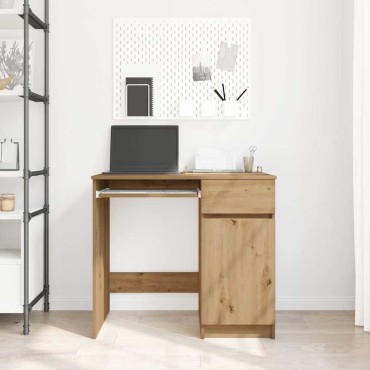 vidaXL Γραφείο Αρτισιανή Δρυς 86x49x76cm από Επεξεργασμένο Ξύλο 1 τεμ.