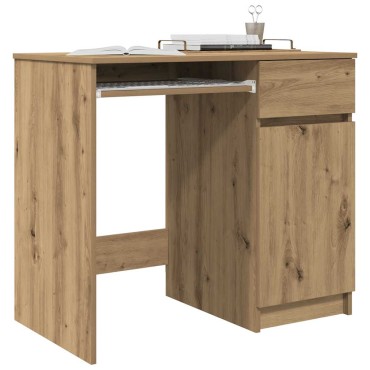 vidaXL Γραφείο Αρτισιανή Δρυς 86x49x76cm από Επεξεργασμένο Ξύλο 1 τεμ.