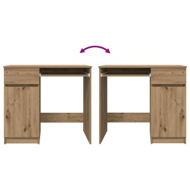 vidaXL Γραφείο Αρτισιανή Δρυς 86x49x76cm από Επεξεργασμένο Ξύλο 1 τεμ.