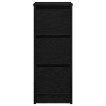 vidaXL Sideboard Μαύρη βελανιδιά 29,5x34x76cm Κατασκευασμένο ξύλο 1 τεμ.