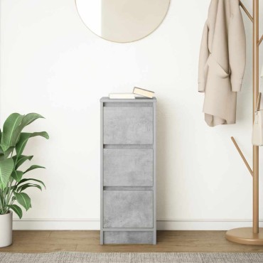 vidaXL Ντουλάπι Γκρι Σκυροδέματος 29,5x34x76cm Επεξεργασμένο Ξύλο 1 τεμ.