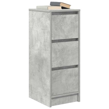vidaXL Ντουλάπι Γκρι Σκυροδέματος 29,5x34x76cm Επεξεργασμένο Ξύλο 1 τεμ.