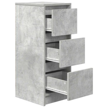 vidaXL Ντουλάπι Γκρι Σκυροδέματος 29,5x34x76cm Επεξεργασμένο Ξύλο 1 τεμ.