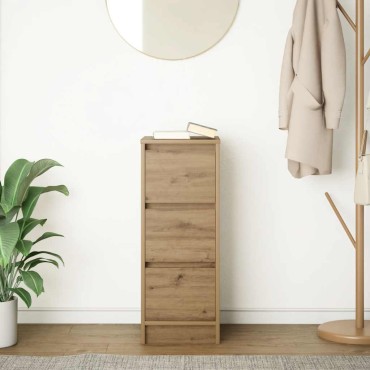 vidaXL Ντουλάπι τεχνίτης Δρυς 29,5x34x76cm Επεξεργασμένο Ξύλο 1 τεμ.
