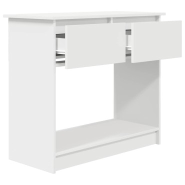 vidaXL Τραπέζι κονσόλας με συρτάρια Λευκό 85,5x38,5x74,5cm 1 τεμ.
