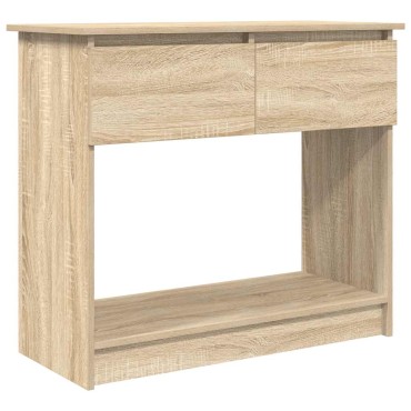 vidaXL Τραπέζι κονσόλας με συρτάρια Sonoma Δρυς 85,5x38,5x74,5cm 1 τεμ.