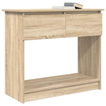 vidaXL Τραπέζι κονσόλας με συρτάρια Sonoma Δρυς 85,5x38,5x74,5cm 1 τεμ.