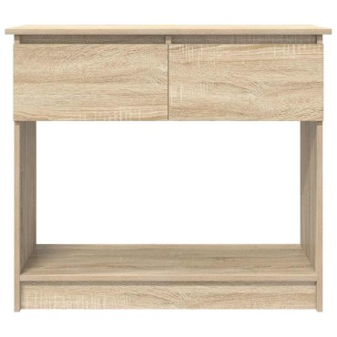 vidaXL Τραπέζι κονσόλας με συρτάρια Sonoma Δρυς 85,5x38,5x74,5cm 1 τεμ.