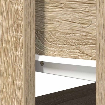vidaXL Τραπέζι κονσόλας με συρτάρια Sonoma Δρυς 85,5x38,5x74,5cm 1 τεμ.