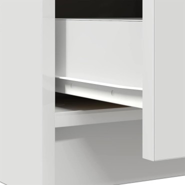 vidaXL Συρταριέρα με Συρτάρια Λευκή 71x35x65cm από Επεξ. Ξύλο 1 τεμ.