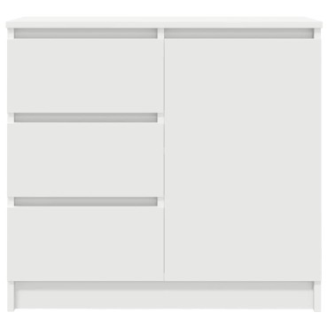 vidaXL Συρταριέρα με Συρτάρια Λευκή 71x35x65cm από Επεξ. Ξύλο 1 τεμ.