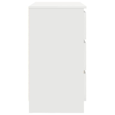 vidaXL Συρταριέρα με Συρτάρια Λευκή 71x35x65cm από Επεξ. Ξύλο 1 τεμ.