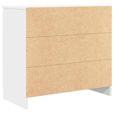 vidaXL Συρταριέρα με Συρτάρια Λευκή 71x35x65cm από Επεξ. Ξύλο 1 τεμ.