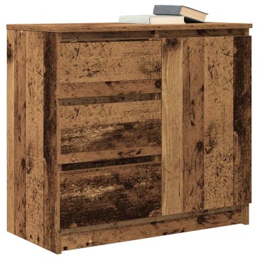 vidaXL Συρταριέρα με Συρτάρια Παλαιό ξύλο 71x35x65cm από Επεξ. Ξύλο 1 τεμ.