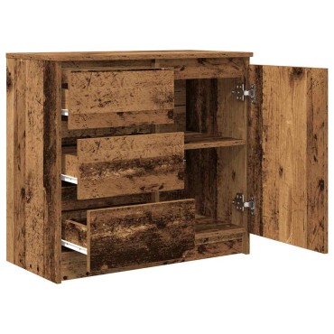 vidaXL Συρταριέρα με Συρτάρια Παλαιό ξύλο 71x35x65cm από Επεξ. Ξύλο 1 τεμ.