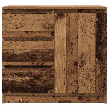 vidaXL Συρταριέρα με Συρτάρια Παλαιό ξύλο 71x35x65cm από Επεξ. Ξύλο 1 τεμ.