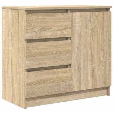 vidaXL Συρταριέρα με Συρτάρια Sonoma Δρυς 71x35x65cm από Επεξ. Ξύλο 1 τεμ.