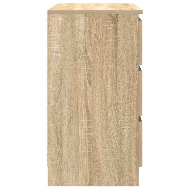 vidaXL Συρταριέρα με Συρτάρια Sonoma Δρυς 71x35x65cm από Επεξ. Ξύλο 1 τεμ.