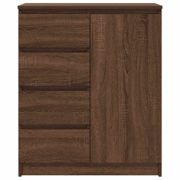 vidaXL Συρταριέρα με Συρτάρια καφέ δρυς 71x35x84cm Επεξ. Ξύλο 1 τεμ.