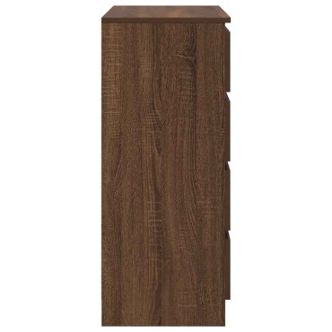 vidaXL Συρταριέρα με Συρτάρια καφέ δρυς 71x35x84cm Επεξ. Ξύλο 1 τεμ.