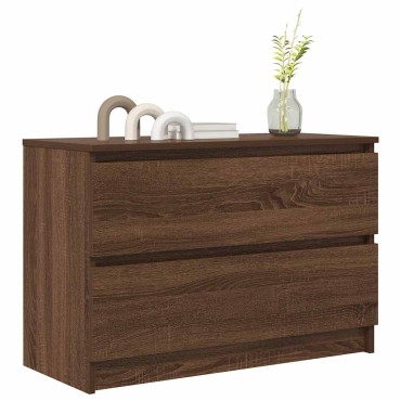 vidaXL Έπιπλο Τηλεόρασης Καφέ Δρυς 80x35x54cm Επεξ. Ξύλο