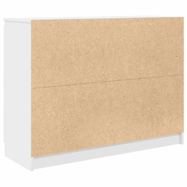 vidaXL Συρταριέρα με Συρτάρια Λευκή 100,5x35x76cm από Επεξ. Ξύλο 1 τεμ.