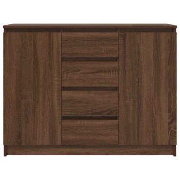 vidaXL Συρταριέρα με Συρτάρια καφέ δρυς 100,5x35x76cm Επεξ. Ξύλο 1 τεμ.
