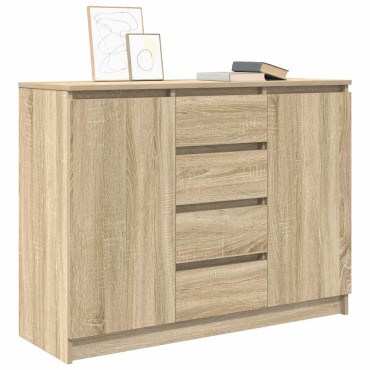 vidaXL Συρταριέρα με Συρτάρια Sonoma Δρυς 100,5x35x76cm Επεξ. Ξύλο 1 τεμ.