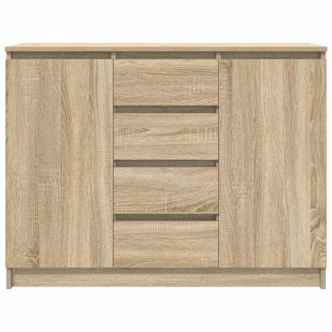 vidaXL Συρταριέρα με Συρτάρια Sonoma Δρυς 100,5x35x76cm Επεξ. Ξύλο 1 τεμ.