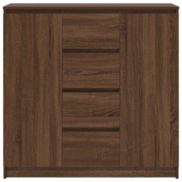 vidaXL Συρταριέρα με Συρτάρια καφέ δρυς 100,5x35x98,5cm Επεξ. Ξύλο 1 τεμ.