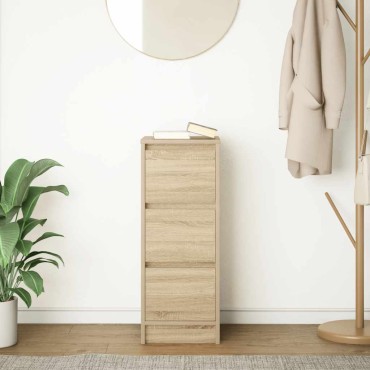 vidaXL Ντουλάπι Sonoma Δρυς 29,5x34x76cm από Επεξεργασμένο Ξύλο 1 τεμ.