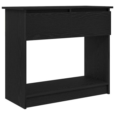 vidaXL Τραπέζι κονσόλας με συρτάρια Μαύρο 85,5x38,5x74,5cm 1 τεμ.