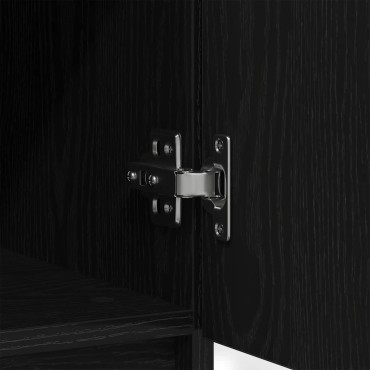 vidaXL Συρταριέρα με Συρτάρια Μαύρη βελανιδιά 71x35x65cm Επεξ. Ξύλο 1 τεμ.
