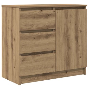 vidaXL Συρταριέρα με Συρτάρια Τεχνίτης Δρυς 71x35x65cm Επεξ. Ξύλο 1 τεμ.