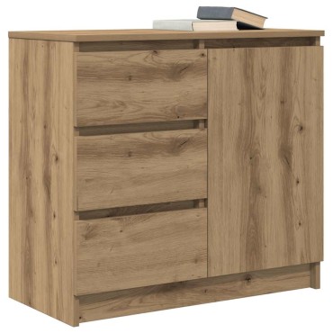 vidaXL Συρταριέρα με Συρτάρια Τεχνίτης Δρυς 71x35x65cm Επεξ. Ξύλο 1 τεμ.
