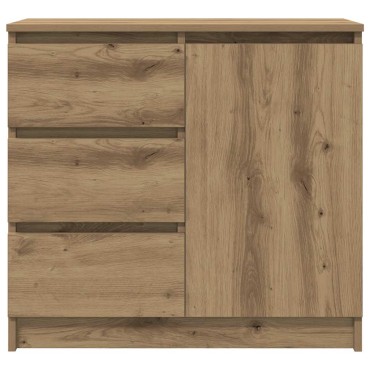 vidaXL Συρταριέρα με Συρτάρια Τεχνίτης Δρυς 71x35x65cm Επεξ. Ξύλο 1 τεμ.